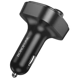 АЗП FM модулятор Borofone BC59 Heroic 15W (2USB-A/1C) Black - мініатюра 3