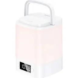 Нічний світильник Hoco HX15 Smart Clock Night Light White [159418] - мініатюра 4