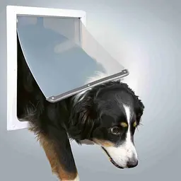 Двері Trixie для собак та котів FreeDog пластикові M/XL 39x45 см/33-40 см білі (3879) - мініатюра 5