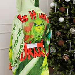 Халат дитячий з плюшевого велюру Grinch №2 18258 134-140 см - мініатюра 11
