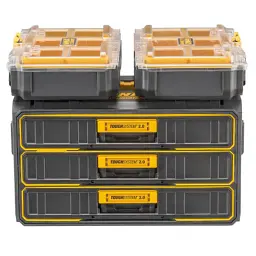Ящик для інструментів DeWALT TOUGHSYSTEM 2.0, 555х355х305 мм., модуль на 3 ящики (DWST08330-1) - мініатюра 9