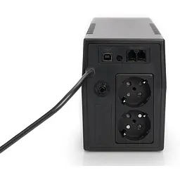 ДБЖ Digitus Line-Interactive, 600VA/360W, LED, 2xSchuko, RJ11, USB - мініатюра 3