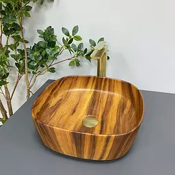 Умивальник VBI Arezzo wood matt накладний VBI-013205, Коричневий - мініатюра 3