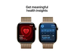 Смарт-годинник Apple Watch Series 11 GPS + Cellular 46mm Gold Tit. Case w. Gold Milanese Loop - S/M (MFD74) - мініатюра 4