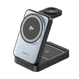 Настільна бездротова зарядка 3в1 HAVIT W3103 15W Gray HAVIT (28680-000)