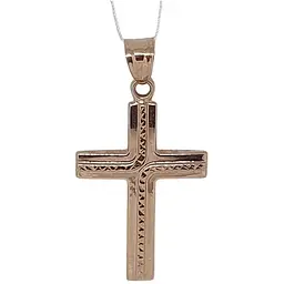 Золотий хрестик Favoritum з алмазною гранню. 3190