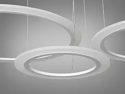 Підвісна LED-люстра на тросах з пультом 115 Вт Diasha 6639/800+600+400WH - мініатюра 3