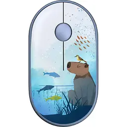 Бездротова миша 2E MF300 CAPYBARA:SWIM Silent WL BT, синій (2E-MF300WCAPIBARABL)