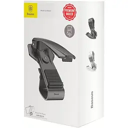 Автомобільний утримувач холдер Baseus Mouth Car Mount SUDZ-01 Black - мініатюра 3