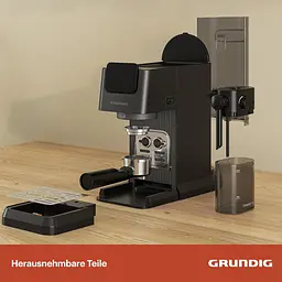 Кавомашина GRUNDIG KSM 5330 із вбудованим контейнером для молока, потужність 1628 Вт, тиск насоса 15 бар, подвійна насадка - мініатюра 8
