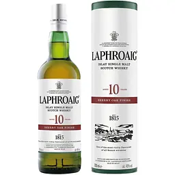 Віскі Laphroaig Sherry Oak 10 yo Single Malt Scotch Whisky 48% 0.7 л в тубусі 