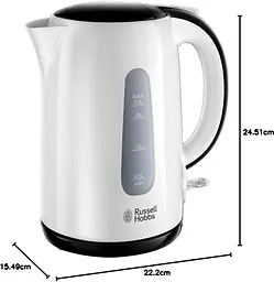 Електрочайник Russell HobbsMy Breakfast 1.7 л пластик біло-чорний kuh0015320 - мініатюра 7