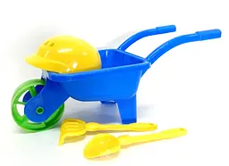Тачка садова з каскою, лопатою та граблями Kinderway, 01-125