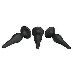 Набір анальних пробок - Pretty Love Begginer's Mini Anal Kit Black - мініатюра 4