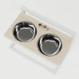 Hollky Flex M — миски на регульованій підставці для середніх собак (2 × 0.85 л) - мініатюра 6