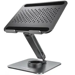 Підставка для ноутбука до 17" OfficePro LS112G, Grey, алюміній/силікон, регулювання нахилу, складна конструкція