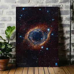 Інтер'єрна картина Туманність Равлик, галактика, Helix Nebula, Хаббл, космос, 60×43 см (id0566)