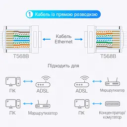 Модульный штекер для витой пары Vention 10 шт. коннектор RJ45 Cat.6 FTP с экранированием для монтажа нужны обжимные клещи для жил 23–26 AWG диаметр отверстия для жилы 1,1 мм для однопроволочных и многопроволочных жил позолоченные контакты прозрачный (IDCR0-10) - миниатюра 9