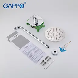 Душова система прихованого монтажу Gappo G7101, хром - мініатюра 7