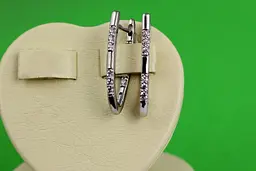 Сережки Xuping Jewelry доріжки два через два 3 см сріблясті