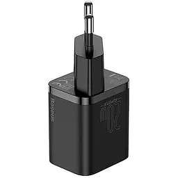 Мережевий зарядний пристрій Baseus Super Si Quick Charger 20W Sets Black + Type-C to Lightning Cable Black - мініатюра 3