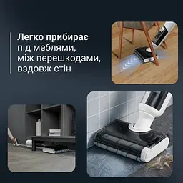 Rowenta Пилосос безпровідний X-Clean 5 Pro, 250Вт, вологе прибирання, конт пилок -0.5л, вода -0.65л, автон. робота до 50хв, вага-4.2кг, мікрофільтр, білий - мініатюра 6