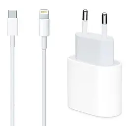 Мережевий зарядний пристрій Apple 18W USB-C Power Adapter A1692 PD 3A + кабель TYPE-C - LIGHTNING