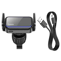 Автотримач із бездротовою зарядкою HOCO CA201 Акумулятор 120 mAh для повітроводу