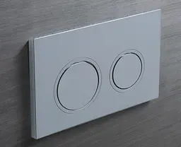 Панель змиву Koer KT-0605-01 220x140x12mm пластикова, кнопка кругла KR5317, Хром - мініатюра 4