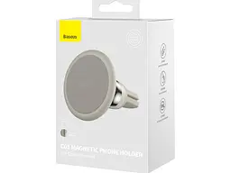 Автомобільний тримач BASEUS C01 Magnetic Phone Holder Air Outlet Version Creamy White (SUCC000102) - мініатюра 5