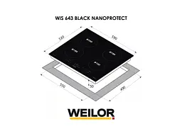 Варильна поверхня WEILOR WIS 643 BLACK NanoProtec - мініатюра 2