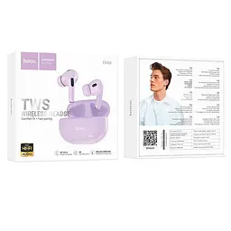 Навушники Hoco Norman true wireless BT headset EW60 | BT5.3, 30/300mAh, 4h | purple - мініатюра 3