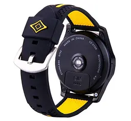 Силіконовий ремінець Primo Dart для годинника Huawei Watch GT 2/GT Active 46 мм Black Yellow - мініатюра 2