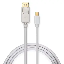 Кабель мультимедійний Mini Display Port to Display Port 1.8m 4K white Vinga (VCPMDPDP1.8WH)