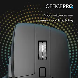 Бездротова миша OfficePro M395B Silent Click Ergonomic Wireless Black (M395B) - мініатюра 6