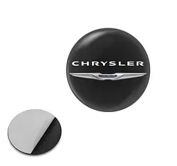 Наклейка з логотипом Chrysler для автоключів d=15 мм Пластикова об'ємна (Завод)