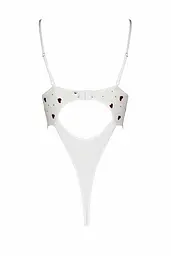 Спокусливе боді з серцем Passion Lovelia Body, L/XL, білий - мініатюра 6