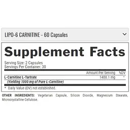 Л-карнітин Nutrex Research Lipo 6 Carnitine 120 капсул - мініатюра 3