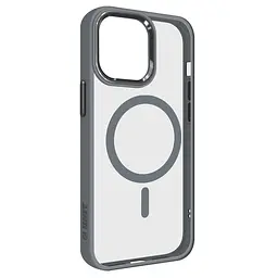Чехол Apple iPhone 13 Pro Max, Unit MagSafe, серый, прозрачный, магсейф, противоударный, магнитный, панель-накладка с поддержкой MagSafe, с поддержкой беспроводной зарядки, TPU+PC, защита всего корпуса, ударопрочный, ArmorStandart (ARM75228)