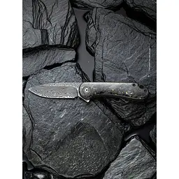 Ніж складаний кишеньковий Civivi Elementum, (7.5 см) Damascus / Carbon Fiber сірий - мініатюра 15