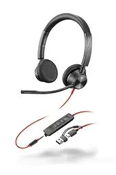Гарнітура Poly комп'ютерна стерео On-ear Blackwire 3325-M USB-A USB-C всеспрямований Microsoft Teams чорний (8X222AA)