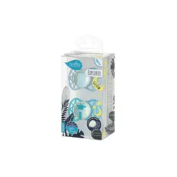 Пустушка Nuvita 7067 Air55 Explorer симетрична 0m+ світиться у темряві (ведмідь жираф) 2 шт NV7067GM - мініатюра 3