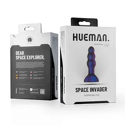 Анальна пробка Hueman Space Invader Thumping 14 см (фіолетовий) - мініатюра 7