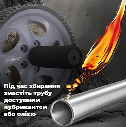 Колесо для преса PowerPlay PP-4345 Exercise Wheel (d16.5cm) Сіре (PP_4345) - мініатюра 5
