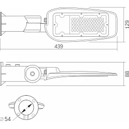 Світлодіодний ліхтар Videx 30W 5000K Сірий (VL-SLe14-305) [144920] - мініатюра 5