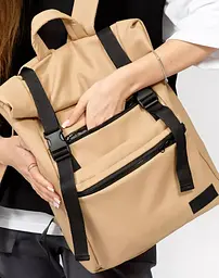 Жіночий рюкзак ролл Sambag Roll Top Zard бежевий 41 х 30 х 16 см (24238026) - мініатюра 2