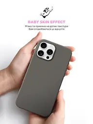 Силиконовый чехол для Apple iPhone 16 Pro Max, ICON2 Case, серый, противоударный, панель, защита всего корпуса, матовая поверхность Soft Touch, выступает над дисплеем, совместим с защитными стеклами и пленками, с микрофиброй, ArmorStandart (ARM81306) - мініатюра 8