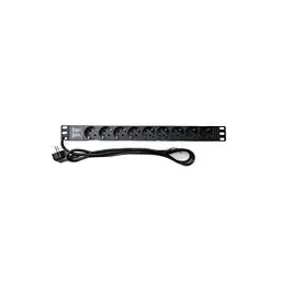Силовий блок 19" Eserver 9 розеток, кабель 1.8 м, алюмінієвий корпус PDU 220 В 16 А (WT-2261A-GER-9WAY) - мініатюра 2