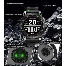 Чоловічий наручний розумний годинник North Edge CrossFit GPS з компасом (Black) - мініатюра 7