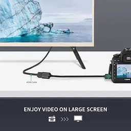 Кабель Ugreen Mini HDMI штекер to HDMI 2.0 роз'єм 4K 60Hz 22CM Black (20137) - мініатюра 2